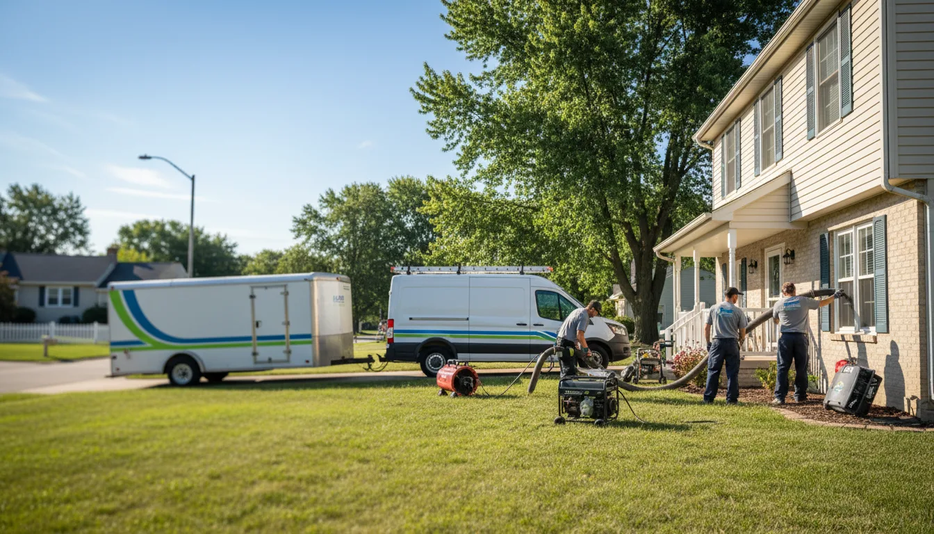Flooded Basement Restoration And Cleanup With Repair in St Columbans, NE near me